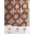thumbnail image 6 of Sheer Curtains 63 Inch Length, Brown Floral Semi Sheer Curtains Light Filtering Window Treatment, Spring Flowers Modern Abstract Art Farmhouse Privacy Voile Drapes for Living Room Bedroom 52x63 Inch, 6 of 7
