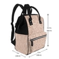 thumbnail image 2 of Fuzoiu Beige Sparkling Glitter Print Diaper Bag Backpack,Baby Essentials Travel Tote,Multi function Waterproof Diaper Bag, Travel Essentials Baby Bag - Unisex, 2 of 6