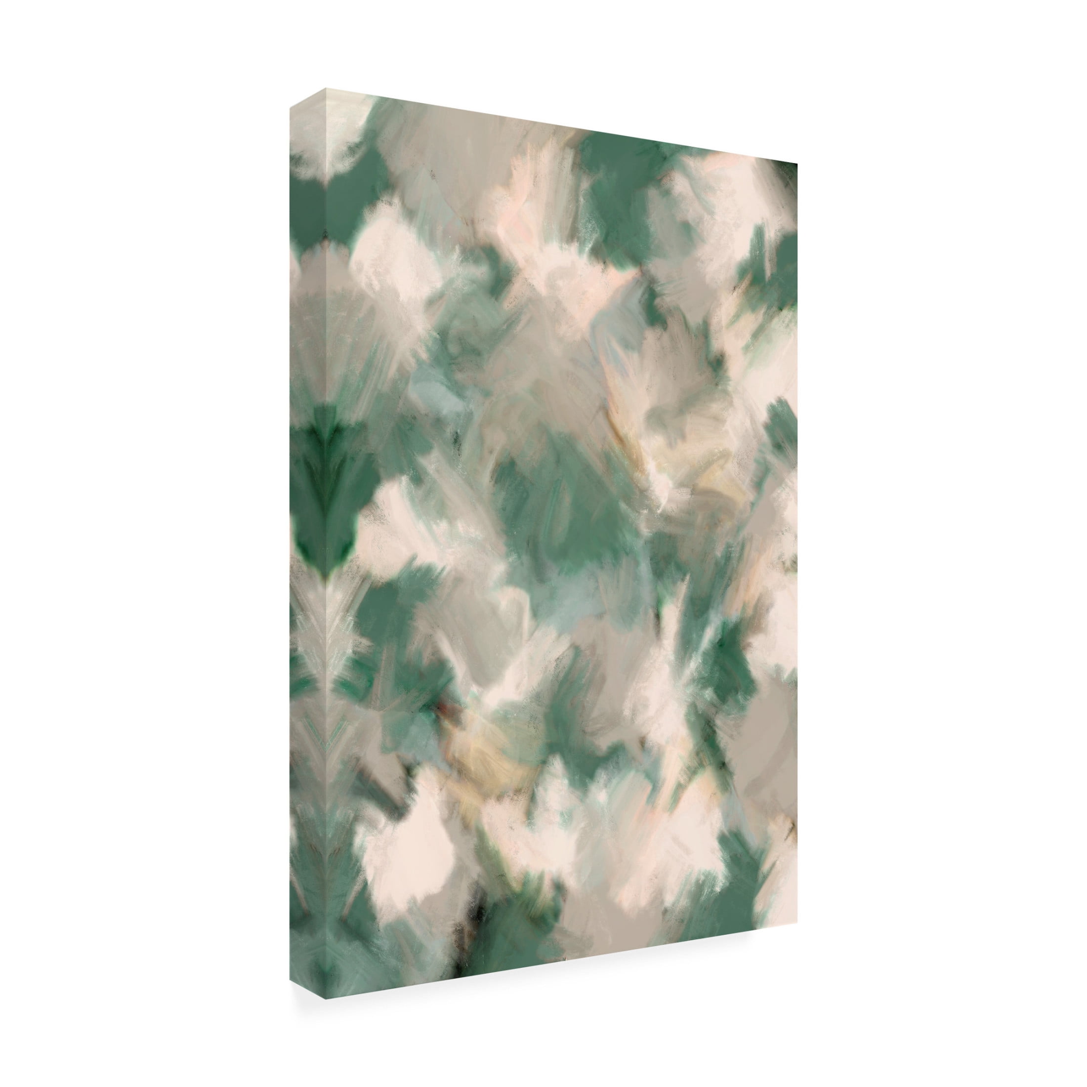 Canvas Wall Art - Treechild 'Wiped Jungle Pattern' Wall Art for Living Room, Bedroom, or Office Décor by Trademark Fine Art - 12 x 19 Inches