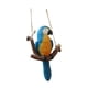 thumbnail image 5 of Figura de loro de jardín, decoración colgante, micropaisaje, lindo pájaro de resina para jardín. Loro azul, 5 of 9
