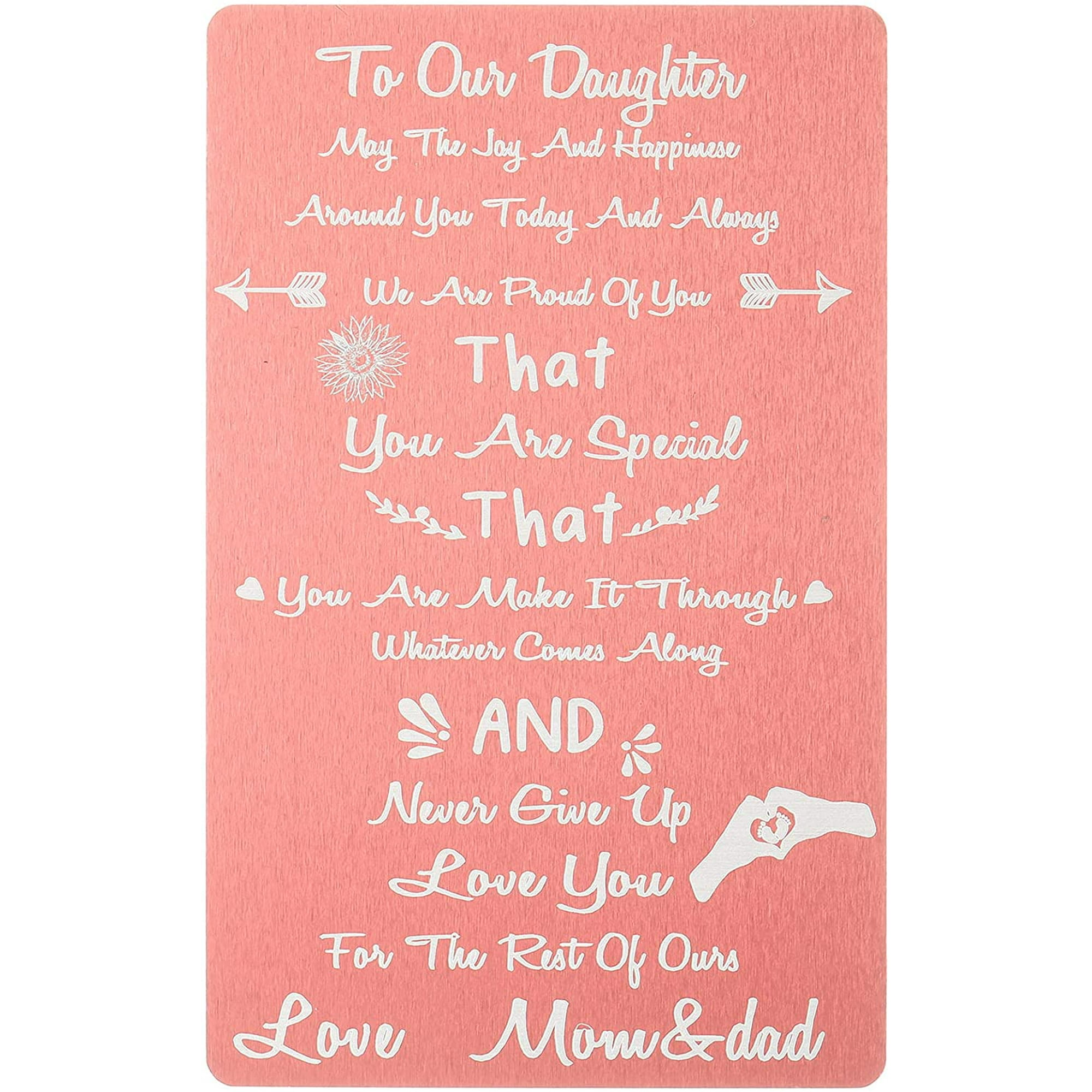 Inspirational Present For Son Daughter From Mom And Dad Engraved Wallet Card Inserts Love Card Note Son Daughter Wedding Birthday Christmas Present For Son Walmart Canada