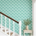 thumbnail image 2 of S4Sassy Self-Stick Decorative Wallpaper, Plam Leaf Wall Paper, Vinyl Waterproof Contact Paper, Blue, 25"X 240" Removable Renter Friendly Walls Covering For Bedroom, Dining Room, 2 of 9