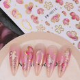 thumbnail image 5 of 2 Sheets 3D Spring Flower Nail Stickers Cherry Blossom Nail Art Stickers Design Golden Edge Pink Floral Nail Decals, 5 of 5