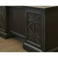 thumbnail image 2 of Martin Furniture 66"W Wood Double Pedestal Executive Desk Dark Brown, 2 of 16
