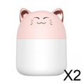 thumbnail image 1 of 2xLovely Pequeño Humidificador De Aire Hogar Dormitorio Mini 250 Ml USB Purificador Silencioso Gato Rosa, 1 of 7