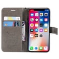thumbnail image 4 of iPhone XS Max Wallet Case, Dteck Embossed Butterfly Magnetic Flip PU Leather Folio Stand Case Cover Built-in Card Slots & Money Pocket, with wrist Strap, For Apple iPhone XS Max, Gray, 4 of 8