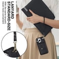 thumbnail image 4 of For iPhone 14 Pro Max RFID Blocking Protective Purse Wallet Case Magnetic Organ Style Flip Cover Multi-Card Slots Pocket With Detachable Shoulder Strap And Wrist Strap,White,For iPhone 14 Pro Max, 4 of 8