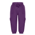 thumbnail image 3 of WILLBEST Pantalones Capri Casuales para Mujer, Cómodos Pantalones de Yoga Elásticos con Bolsillos para Uso Diario y Ejercicio Ligero para Ocio Activo y Fitness. Chica, 3 of 4
