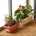 thumbnail image 4 of Maceta rectangular para plantar, maceta para verduras, jardinería familiar, maceta para balcón, resina, cantidad engrosada, 4 of 5