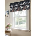 thumbnail image 6 of Whale Coastal Curtain Valances for Windows, Ocean Coral Beach Summer Black Kitchen Valance Window Treatment, Light Filtering Block Curtains for Bathroom/Bedroom/Living Room 42'' x 12'', 6 of 9