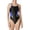 Black/Blue, variant on Speedo Women's Edge Splice One-Piece Swimsuit (Black/Orange, 28)