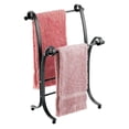 thumbnail image 5 of mDesign Freestanding Steel 2-Tier Countertop Hand Towel Holder - Black, 5 of 6