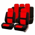 thumbnail image 1 of Tignapoo Universal 9-Piece Car Seat Cover Set for All Seasons - Two Stylish Red Options, Durable and Breathable Cotton Material, Easy Installation, Protects Original Seats from Dust and Scratches, 1 of 6