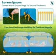 thumbnail image 5 of Small Pet Animals Playpen, Cage Tent Enclosure Large Chicken Run Coop with Breathable Transparent Mesh Walls Pop Open Indoor Outdoor Exercise Yard Fence for Chicks and Cat. Blue, 5 of 13