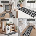 thumbnail image 5 of Black Geometric Diamond Triangle Pattern Kitchen Rugs Sets Of 3,Kitchen Runner Rugs Non Skid Washable,Decorative Kitchen Floor Mats for Kitchen,Sink,Laundry,17"x30"+ 17"x47" + 17"x59", 5 of 6