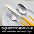 thumbnail image 5 of 20-Pieces Yellow Silverware Sets for 4,Yellow Handle Stainless Steel Cutlery Set, Include Forks Spoons and  Set, Dishwasher Safe Utensil Sets for  Restaurant, 5 of 6