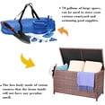 thumbnail image 3 of DIMAR GARDEN Outdoor Patio Wicker Rattan Storage Box Table 70 Gallon Mixed Coffee, 3 of 7