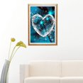 thumbnail image 3 of 5d Diy Diamond Painting Adults Kit, Love Heart Diy Full Diamond Pasted Painting Rhinestone Embroidery Cross Stitch Arts Crafts Diamond For Home Wall D, 3 of 5