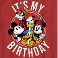 thumbnail image 2 of Boy's Mickey & Friends It's My Birthday Group Shot  Graphic Tee Red X Small, 2 of 4