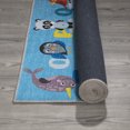 thumbnail image 6 of Ottomanson Machine Washable Flatweave Planes 4x6 Kids Play Mat Area Rug, 4' x 6', Blue, 6 of 11
