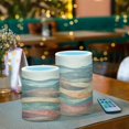 thumbnail image 3 of Yayeee Flameless Candles with Remote Flickering Battery Operated Multi Color Changing, Abstract Wavy Landscape, 3 of 7