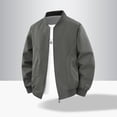 thumbnail image 4 of Agkizg Men's Fall Winter Jackets, Solid Lightweight Zip Up Jacket Long Sleeve Casual Outerwear with Zipper Side Pockets, 4 of 6