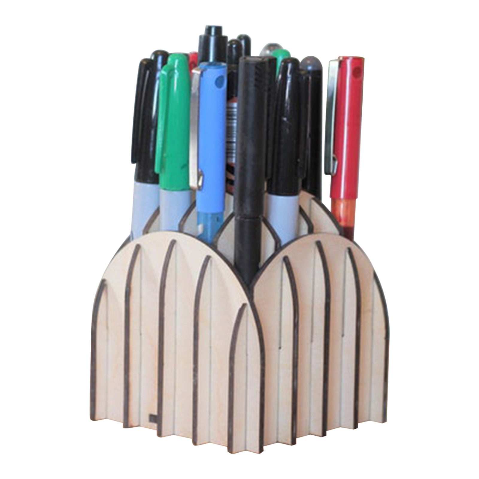 Buy zhifulu Art Deco Pen Pot,Creative Wooden DIY Art Pen Holder,Pencil