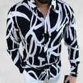 thumbnail image 3 of Shirt Turn-down Collar Anti-shrink Buttons Turn-down Collar Men Shirt for Work, 3 of 7