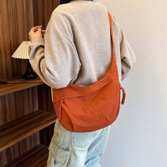 Stylish Women Nylon Shoulder Bag Lightweight Crossbody Purse For Daily Commuting Work And Business Use With Durable Material And Modern Design