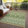 thumbnail image 4 of HomeRoots 622790 10 x 14 ft. Green Copper & Ivory Aztec Washable Transitional Indoor & Outdoor Rectangle Area Rug, 4 of 6