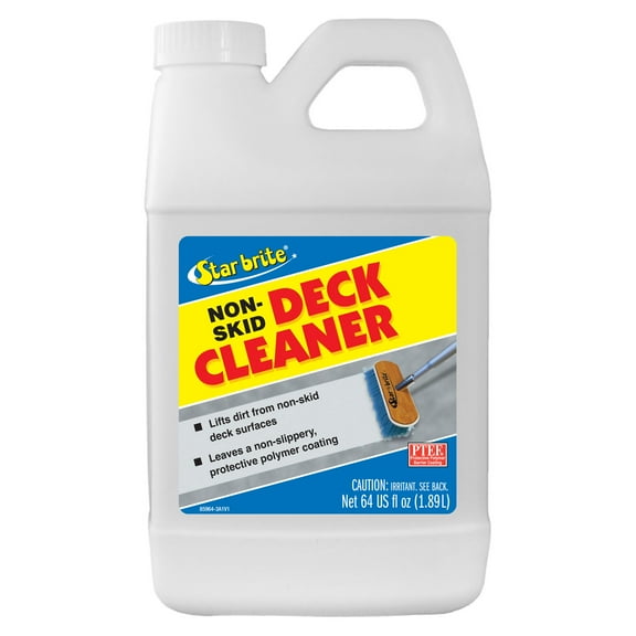 STAR BRITE Non-Skid Deck Cleaner & Protectant - Ultimate Boat Deck Wash - Protects Against Future Stains & UV - Ideal for Fiberglass, Vinyl, Plastic & Painted Surfaces - 64 OZ (085964)