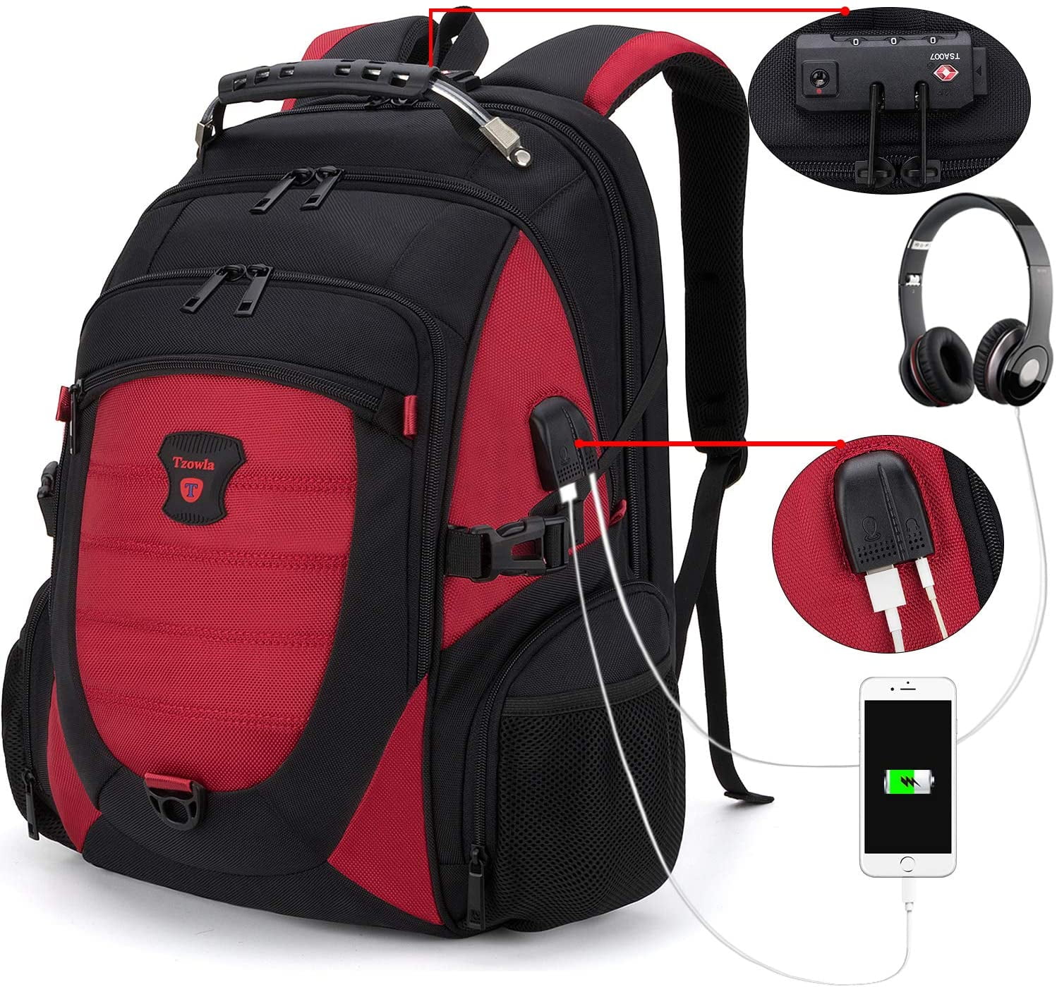 tzowla backpack lock