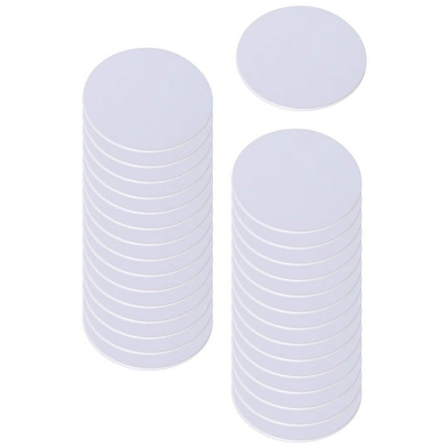 30 Pcs Cartes NFC 215, pour Cartes Rondes NFC Réinscriptibles Étiquette de Carte NFC 215 Compatible avec TagMo et Puce 30 * 25mm, Blanc