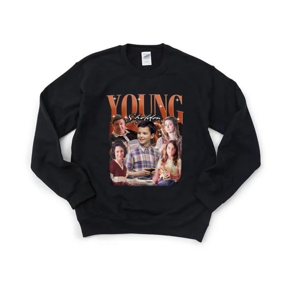 Young Sheldon Vintage TV Show Big Bang Theory Iain Armitage Origins Fan Sweatshirt, for men & women, up to size 5XL