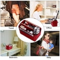 thumbnail image 4 of Seitruly Bolsas con inserción de fieltro, amplia aplicación, práctica y práctica, bolsa de cosméticos de viaje bien organizada, rosa rojo L Type3 NO3, 4 of 6