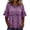 Z01-Purple, variant on QWKLEAJ Linen Tops for Women Frayed Edge Linen Blend Blouse V Neck Ruffle Short Sleeve Boho Tunic Tops Casual Raw Hem Loose Fit Summer Shirts Black S