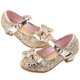 thumbnail image 3 of Otqutp Casual Shoes for Kids Baby Girls Cute Heel Pearl Bling Bowknot Single Princess Shoes Sandals Dance Shoes, 3 of 8