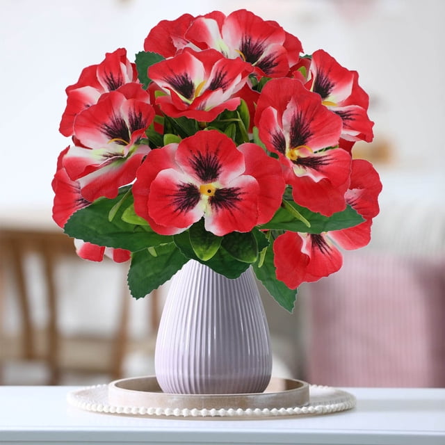 Ramo de flores artificiales para la novia | Rosas de seda realistas | Centro decorativo para bodas | Arreglo romántico de decoración del hogar | 22x16cm | Floral ornamental realista duradero