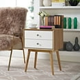 thumbnail image 2 of Modà Modern Contemporary Urban Design Bedroom Nightstand, White, Wood, 2 of 5