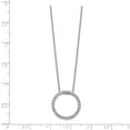thumbnail image 2 of 14K White Gold charm pendant Cable necklace with Diamond Round 18 in mm 1, 2 of 2