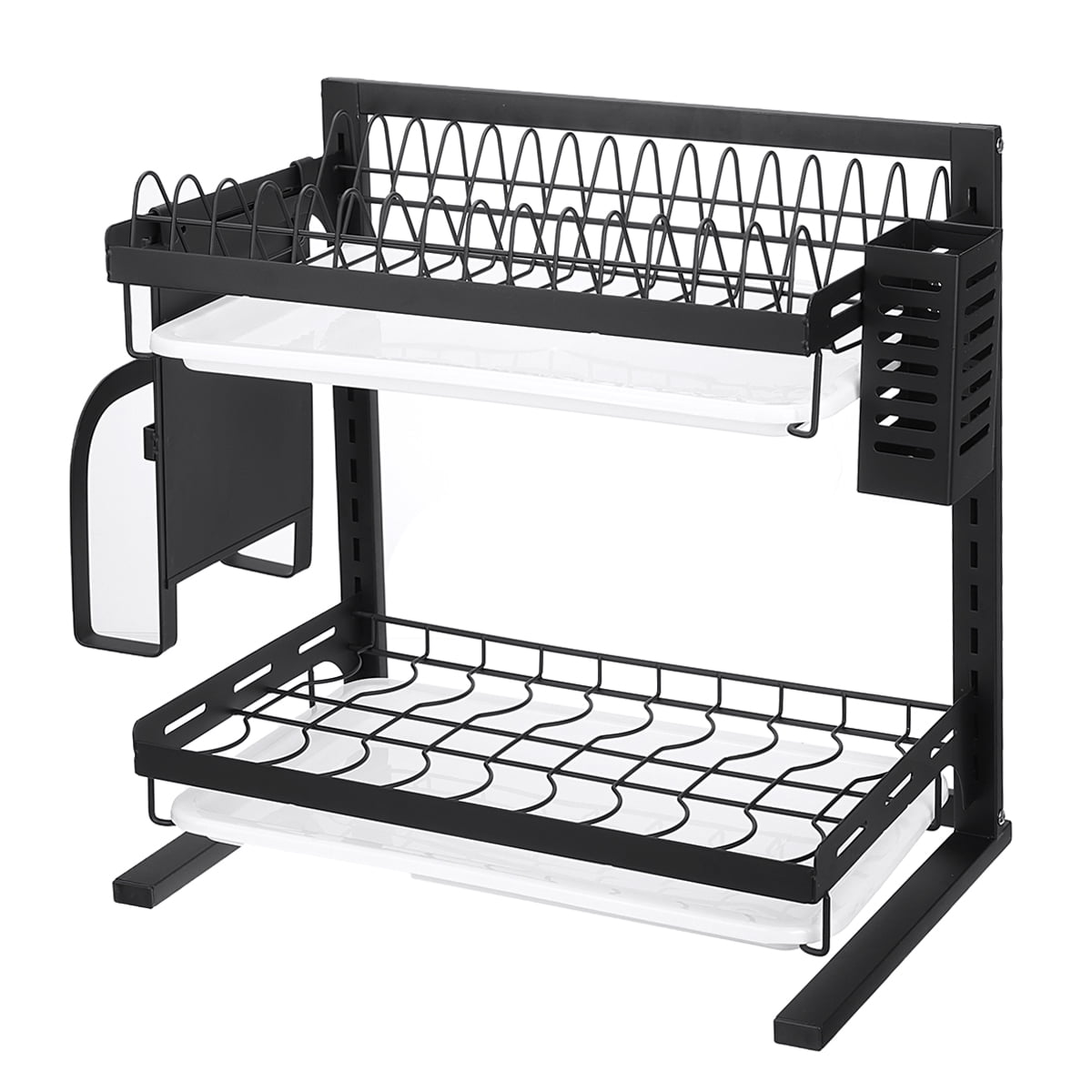 Cutlery Drying rack, 2/3Layer Cutlery Rack Stainless Steel Cutlery