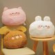 thumbnail image 3 of Almohada de animales de peluche kawaii para niñas y niños, oso de peluche, conejo, Rana, Tigre, cerdo, juguetes de peluche de dibujos animados, cojín suave para sofá trasero, 35cm, 3 of 5