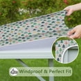 thumbnail image 6 of Gray Christmas Tree Pattern Square Fitted Tablecloth with Elastic Edge,Square Table Cover,Washable Elastic Table Cover for Home Kitchen Party Decor 34"x34", 6 of 6