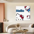 thumbnail image 4 of Hello Kitty Canvas Wall Art Cartoon Wall Decor | HD Printed & Wooden framed wall art | Modern Wall Decor for Gift | Kids Room Decor | Made in USA 8x8 Inch, 4 of 5