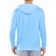 thumbnail image 2 of NORTHYARD Men's Hoodie Sun Protection Shirts with Long Sleeves UPF 50+ UV Swim Rash Guard for Fishing Hiking Beach Hooded Skyblue L, 2 of 6