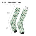thumbnail image 2 of Lsque Cartoon Crocodile Pattern Sport Compression Socks for Men & Women 15-20 mmHg Knee High Nurse Pregnant Running Medical and Travel Athletic, 2 of 6