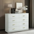 thumbnail image 2 of Tcbosik Modern 8-Drawer Dresser for Bedroom, Chest of Drawers for Closet, Living Room, Antique White, 2 of 8