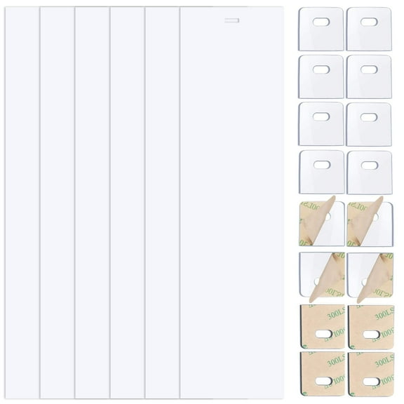 Annvchi PVC Veritcal Blind Replacement Slats 6Pcs,Blinds Replacement Parts 82.5 in,16 Pcs Repair Tabs
