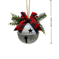 thumbnail image 6 of Clearance! Christmas Hanging Ornament Bell Pendant Christmas Decoration 14.6" Giant Metal Christmas Bell Hanging Ornament (Silver), 6 of 7