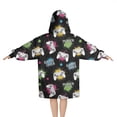 thumbnail image 2 of Neon Controllers Games Icons Black Pattern Blanket Hoodies for Kids 6-13YR Oversize Wearable Blanket Hoodies for Boys Girls Teens, 2 of 7